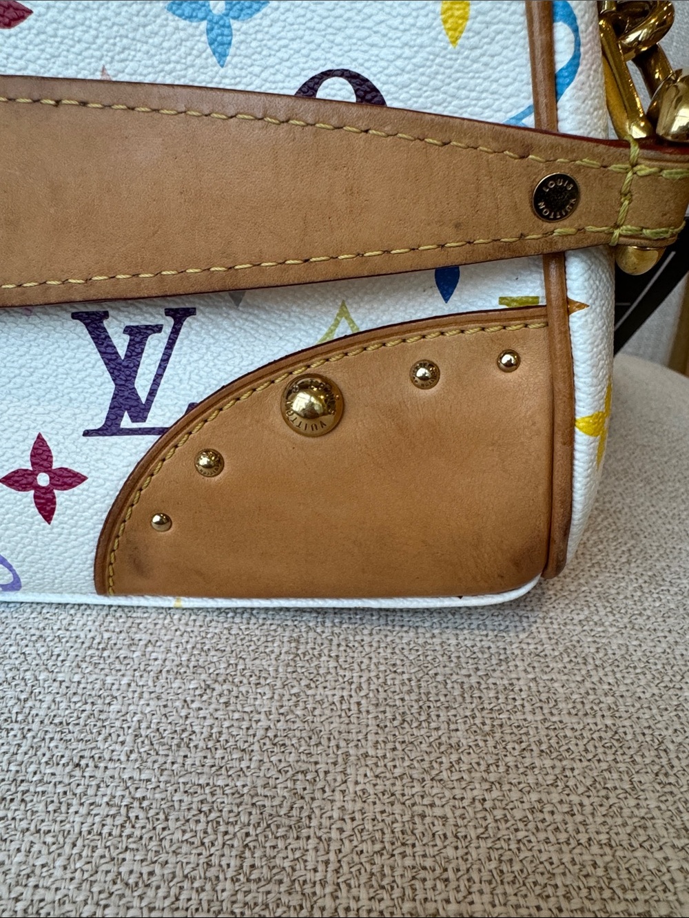 Louis Vuitton Monogram Murakami Multicolor Beverly MM White Authentic *rare* - Picture 11 of 17